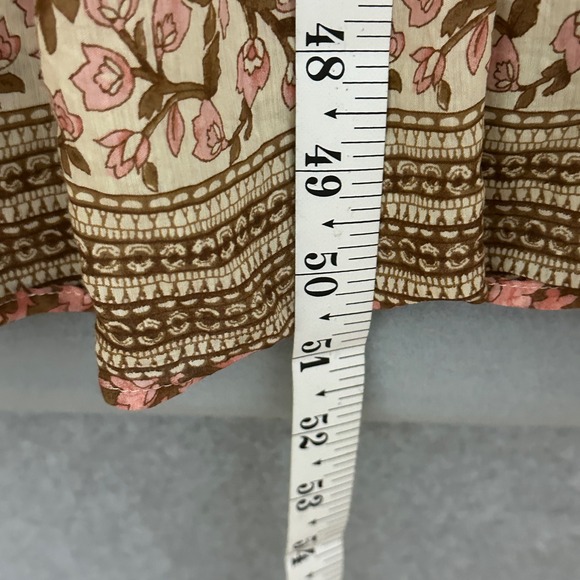 By the River Womens Dress M Ivory Punk Ditsy Floral Midi Cottagecore‎ Peasant - Picture 11 of 14